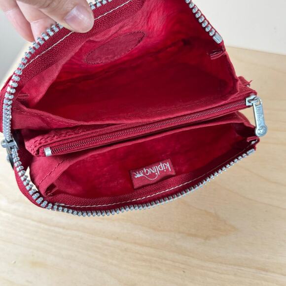 Kipling Creativity Pouch Red Storage 3 compartment - Picture 6 of 11